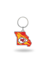 RICO INDUSTRIES Kansas City Chiefs State Shaped Key Ring