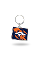 RICO INDUSTRIES Denver Broncos State Shaped Key Ring