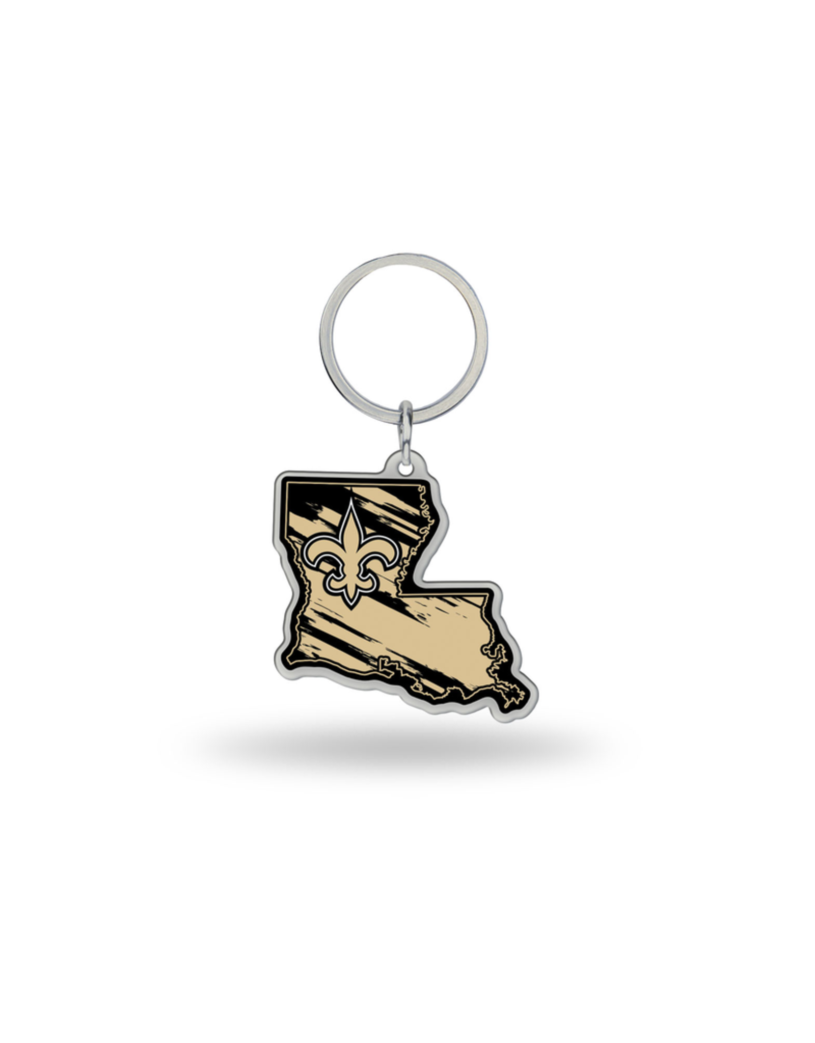 RICO INDUSTRIES New Orleans Saints State Shaped Key Ring