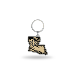 RICO INDUSTRIES New Orleans Saints State Shaped Key Ring