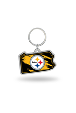 RICO INDUSTRIES Pittsburgh Steelers State Shaped Key Ring