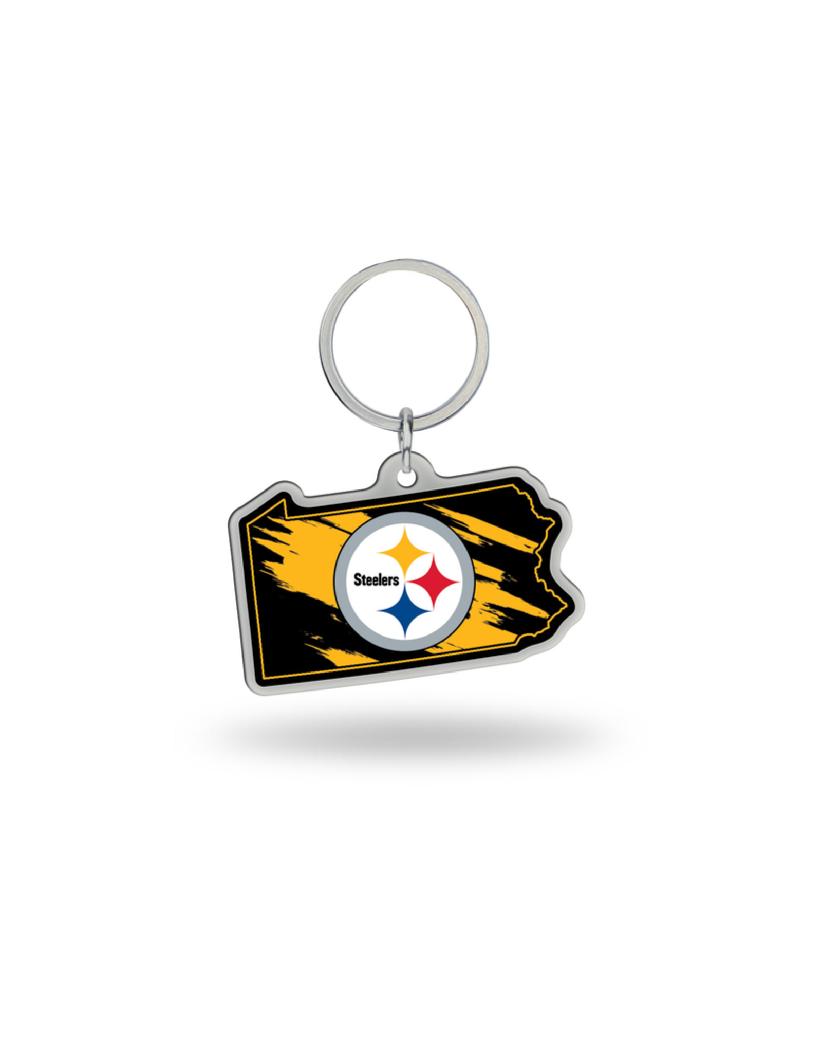 RICO INDUSTRIES Pittsburgh Steelers State Shaped Key Ring