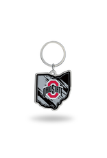 RICO INDUSTRIES Ohio State Buckeyes State Shaped Key Ring