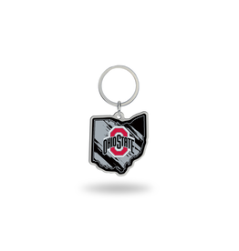 RICO INDUSTRIES Ohio State Buckeyes State Shaped Key Ring