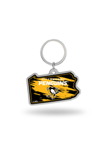 RICO INDUSTRIES Pittsburgh Penguins State Shaped Key Ring