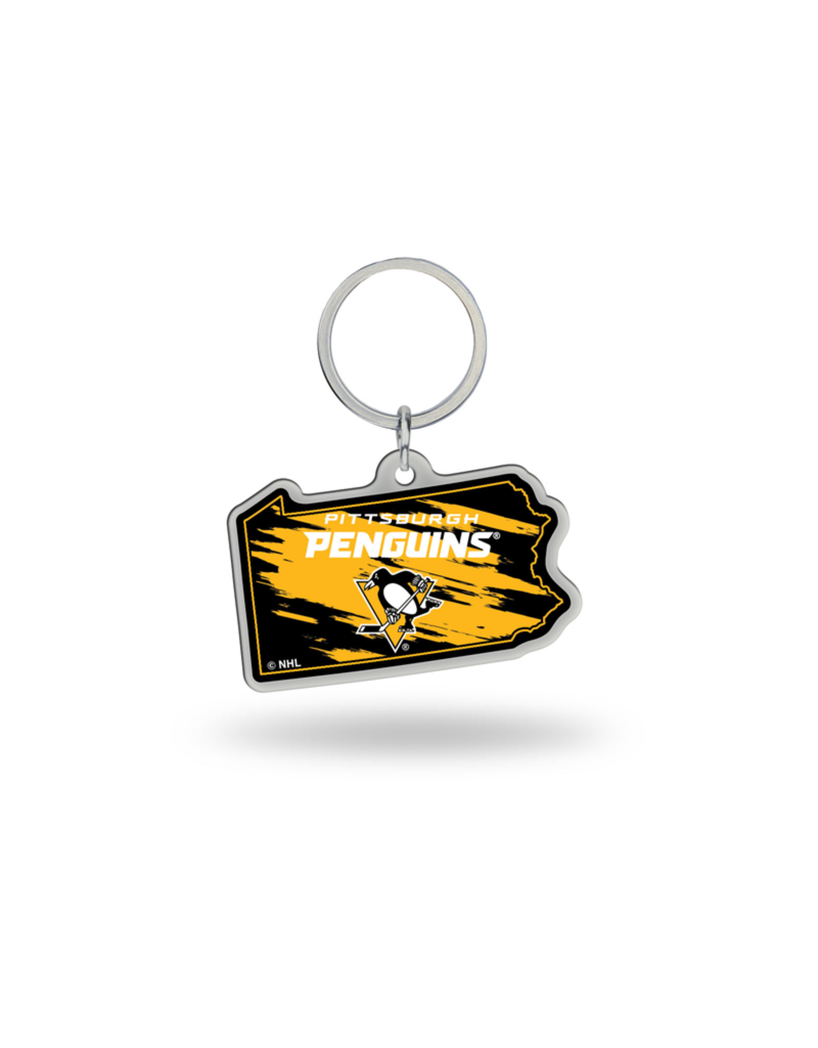 RICO INDUSTRIES Pittsburgh Penguins State Shaped Key Ring