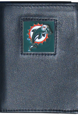 SISKIYOU GIFTS Miami Dolphins Executive Leather Trifold Wallet