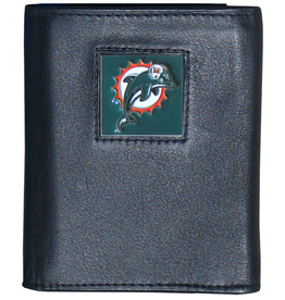 SISKIYOU GIFTS Miami Dolphins Executive Leather Trifold Wallet