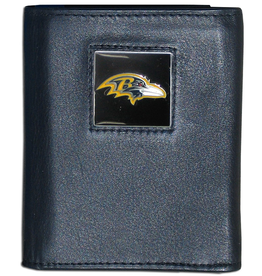 SISKIYOU GIFTS Baltimore Ravens Executive Leather Trifold Wallet