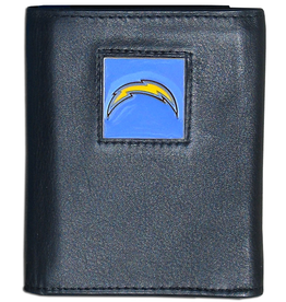 SISKIYOU GIFTS Los Angeles Chargers Executive Leather Trifold Wallet