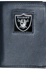 SISKIYOU GIFTS Las Vegas Raiders Executive Leather Trifold Wallet