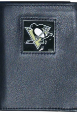 SISKIYOU GIFTS Pittsburgh Penguins Executive Leather Trifold Wallet
