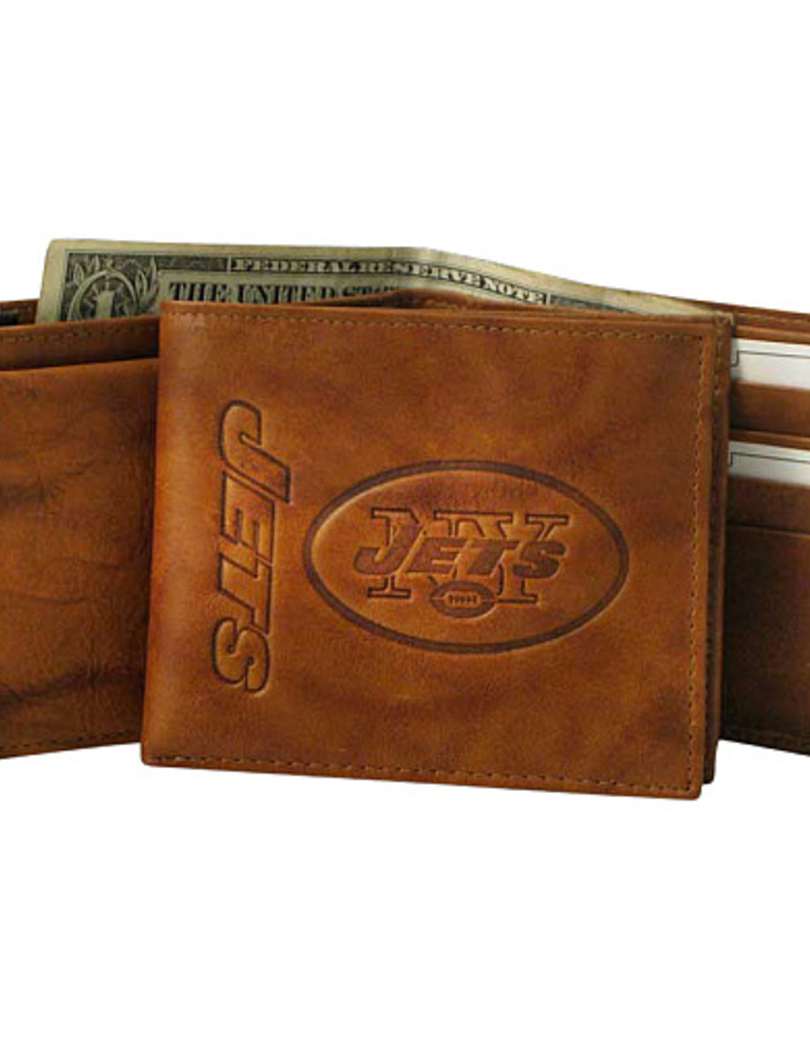 RICO INDUSTRIES New York Jets Vintage Leather Billfold Wallet