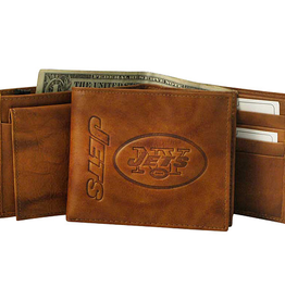 RICO INDUSTRIES New York Jets Vintage Leather Billfold Wallet