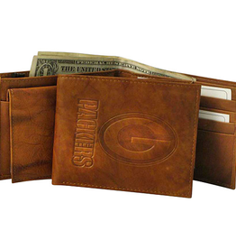 RICO INDUSTRIES Green Bay Packers Vintage Leather Billfold Wallet