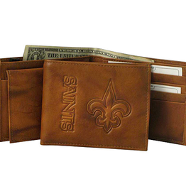 RICO INDUSTRIES New Orleans Saints Vintage Leather Billfold Wallet