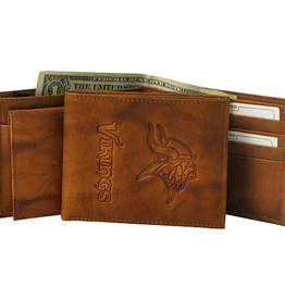 RICO INDUSTRIES Minnesota Vikings Vintage Leather Billfold Wallet