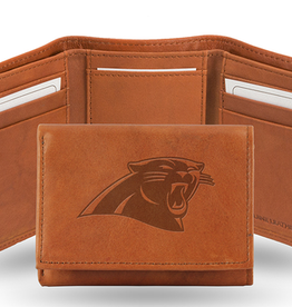 RICO INDUSTRIES Carolina Panthers Vintage Leather Trifold Wallet