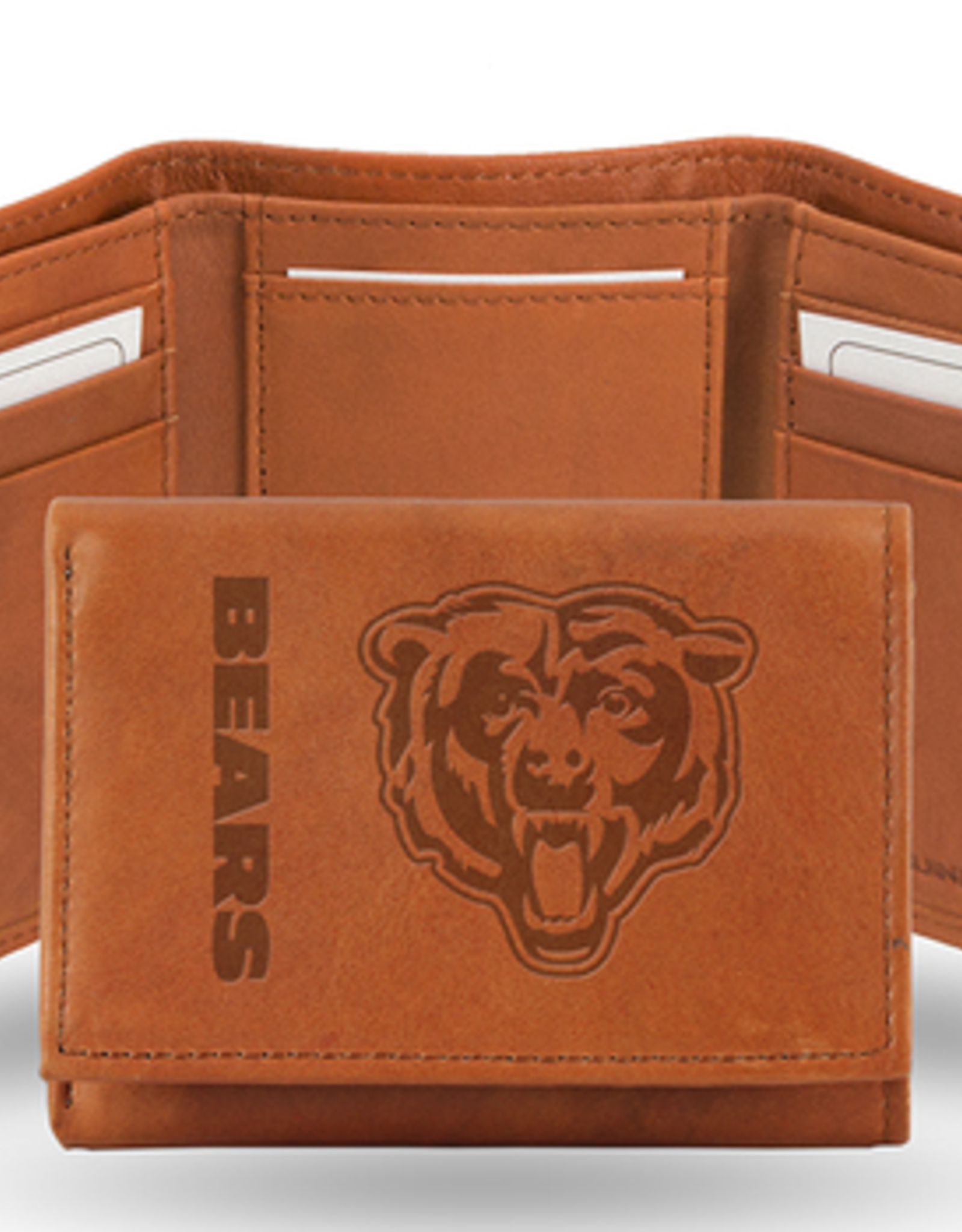 RICO INDUSTRIES Chicago Bears Vintage Leather Trifold Wallet