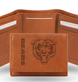 RICO INDUSTRIES Chicago Bears Vintage Leather Trifold Wallet