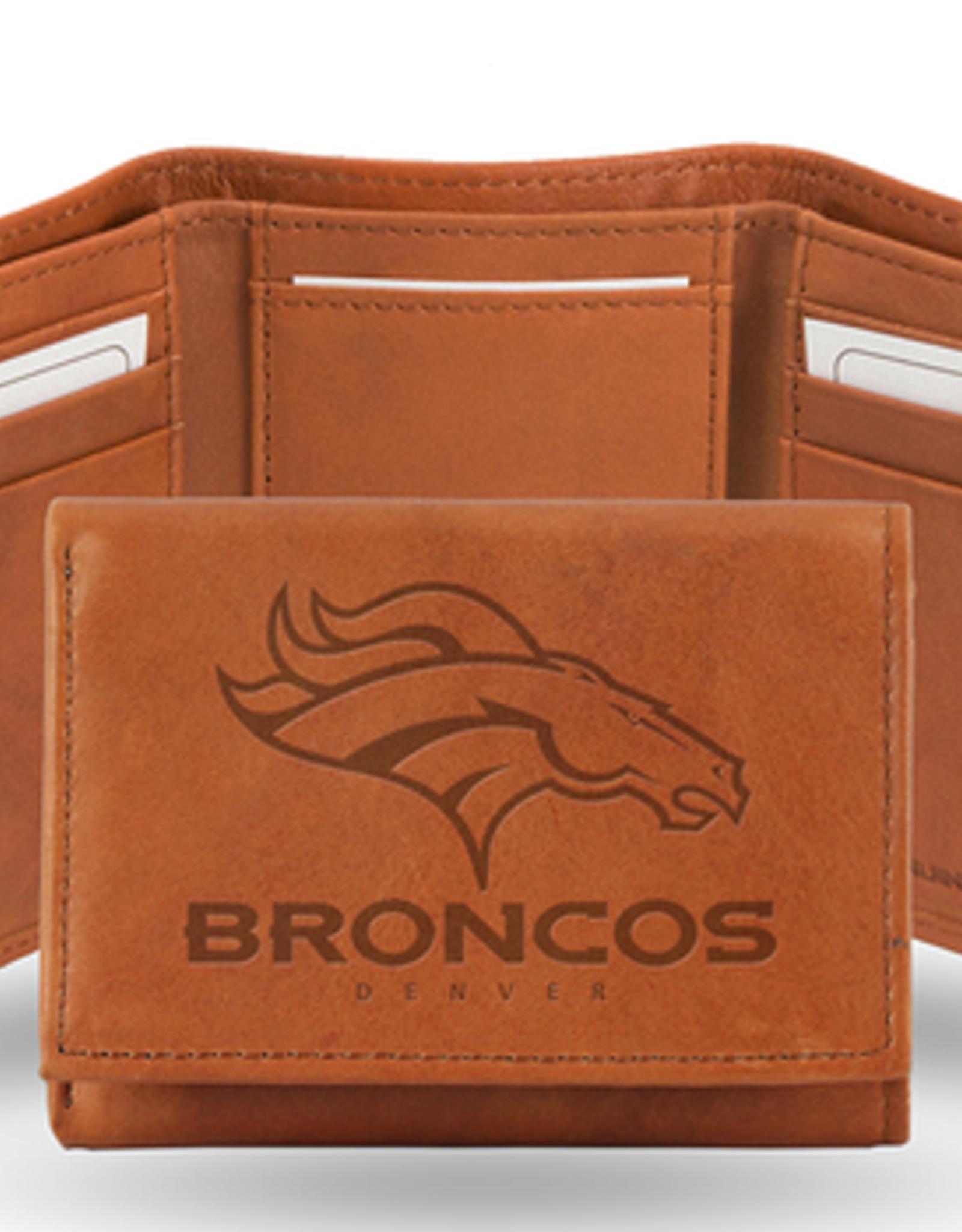 RICO INDUSTRIES Denver Broncos Vintage Leather Trifold Wallet