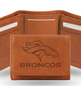 RICO INDUSTRIES Denver Broncos Vintage Leather Trifold Wallet