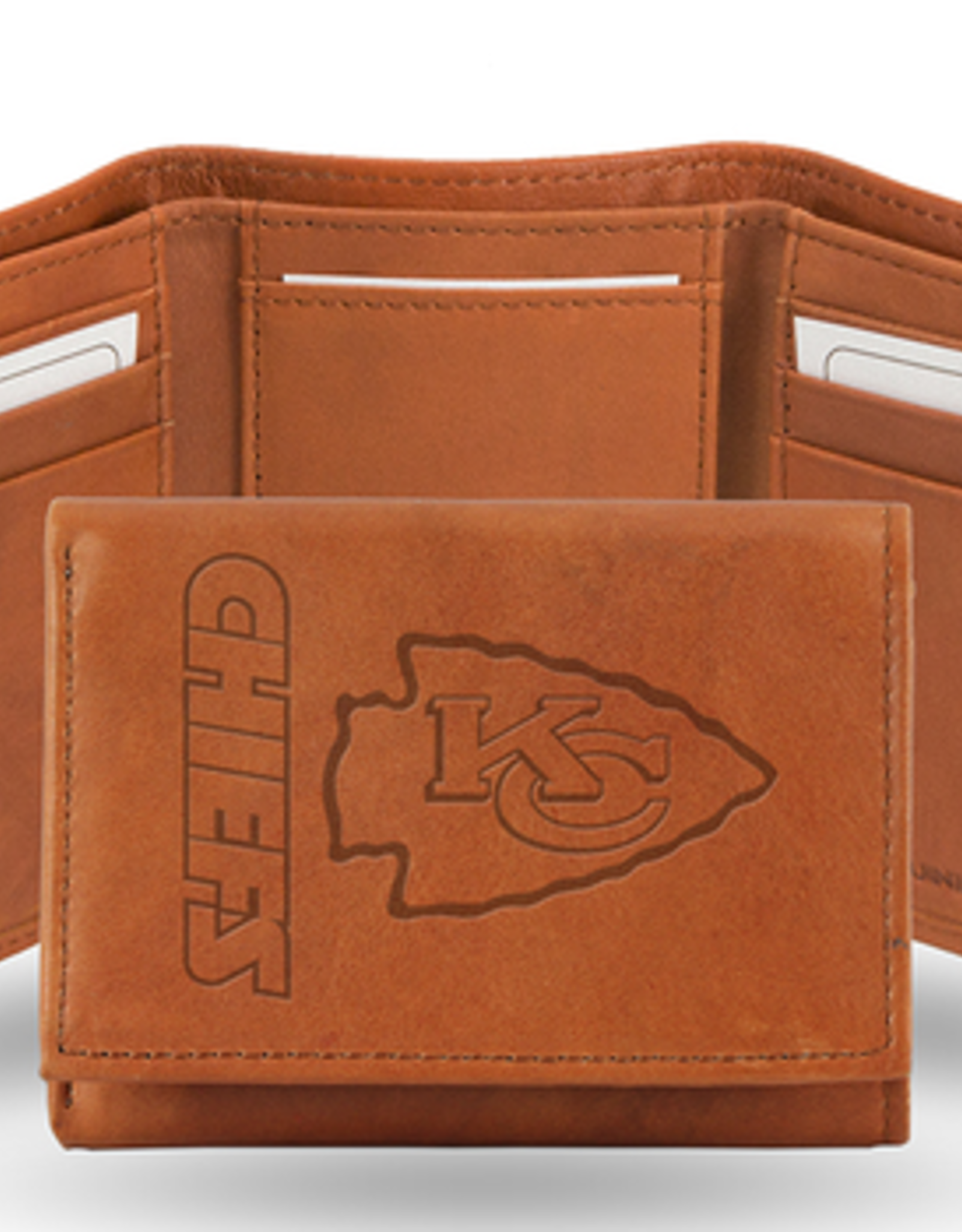 RICO INDUSTRIES Kansas City Chiefs Vintage Leather Trifold Wallet