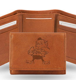 RICO INDUSTRIES Cleveland Browns Vintage Leather Trifold Wallet