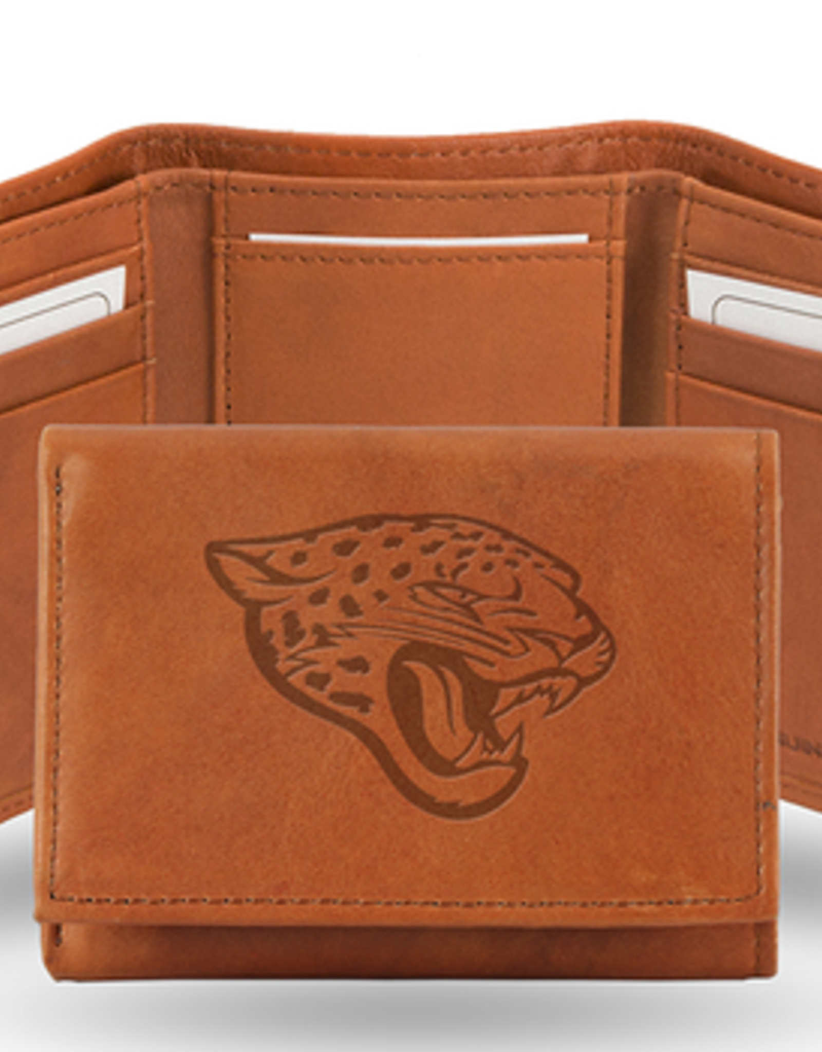 RICO INDUSTRIES Jacksonville Jaguars Vintage Leather Trifold Wallet