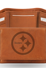 RICO INDUSTRIES Pittsburgh Steelers Vintage Leather Trifold Wallet
