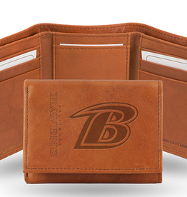 RICO INDUSTRIES Baltimore Ravens Vintage Leather Trifold Wallet