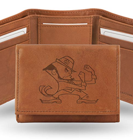 RICO INDUSTRIES Notre Dame Fighting Irish Vintage Leather Trifold Wallet