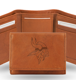 RICO INDUSTRIES Minnesota Vikings Vintage Leather Trifold Wallet