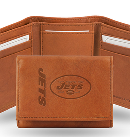 RICO INDUSTRIES New York Jets Vintage Leather Trifold Wallet