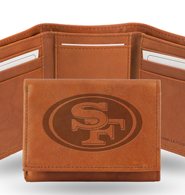 RICO INDUSTRIES San Francisco 49ers Vintage Leather Trifold Wallet