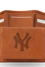 RICO INDUSTRIES New York Yankees Vintage Leather Trifold Wallet