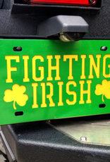 GAMEDAY IRONWORKS Notre Dame Fighting Irish Fighting Irish License Plate w/ Gold Backer