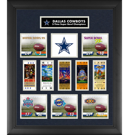 MOUNTED MEMORIES Cowboys SB Tickets Collage Frame