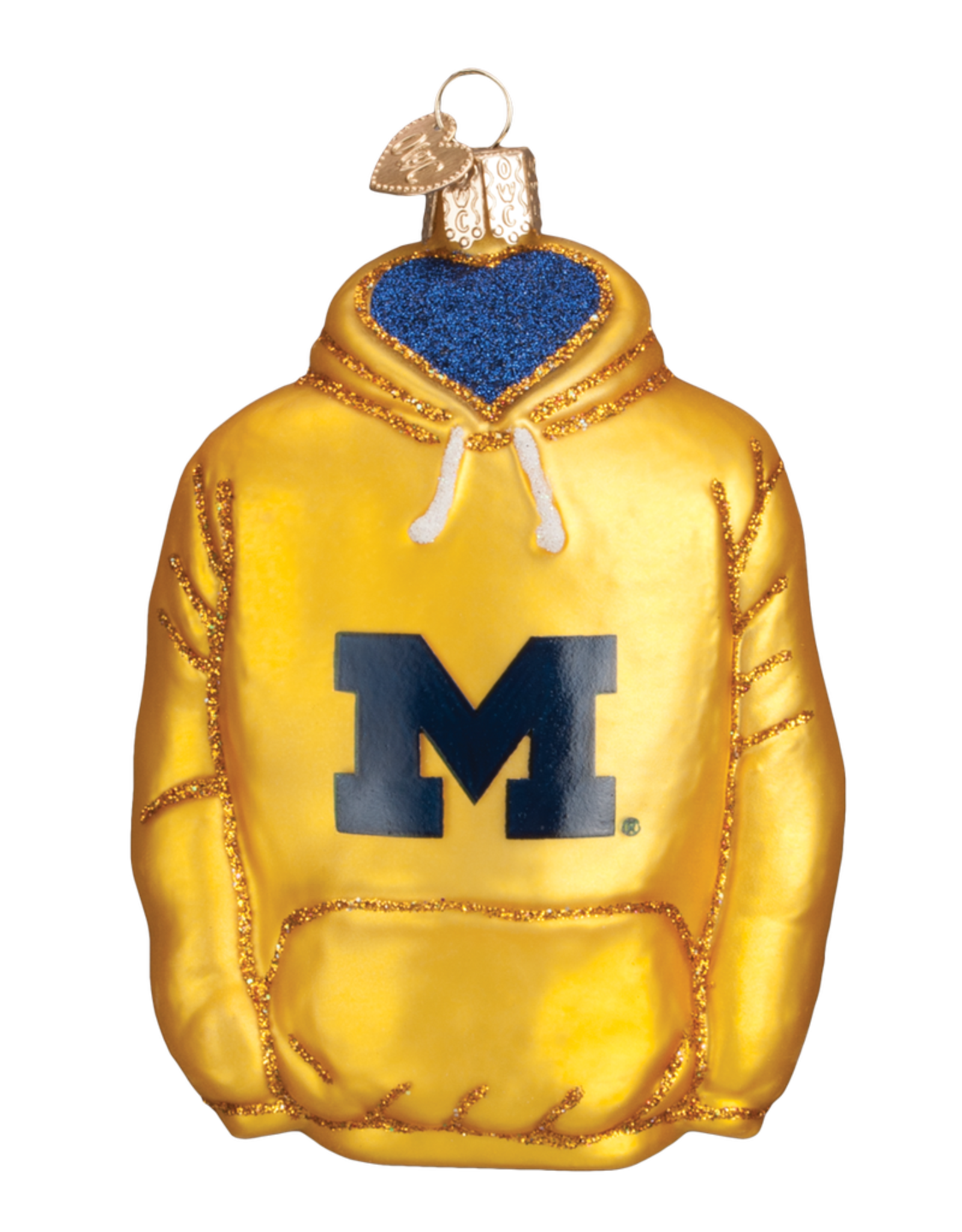 OLD WORLD CHRISTMAS Michigan Wolverines Hoodie Ornament