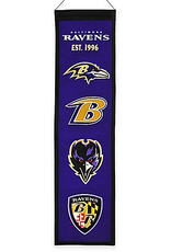 WINNING STREAK SPORTS Baltimore Ravens 8x32 Wool Heritage Banner