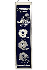 WINNING STREAK SPORTS Dallas Cowboys 8x32 Wool Heritage Banner