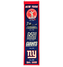 WINNING STREAK SPORTS New York Giants 8x32 Wool Heritage Banner