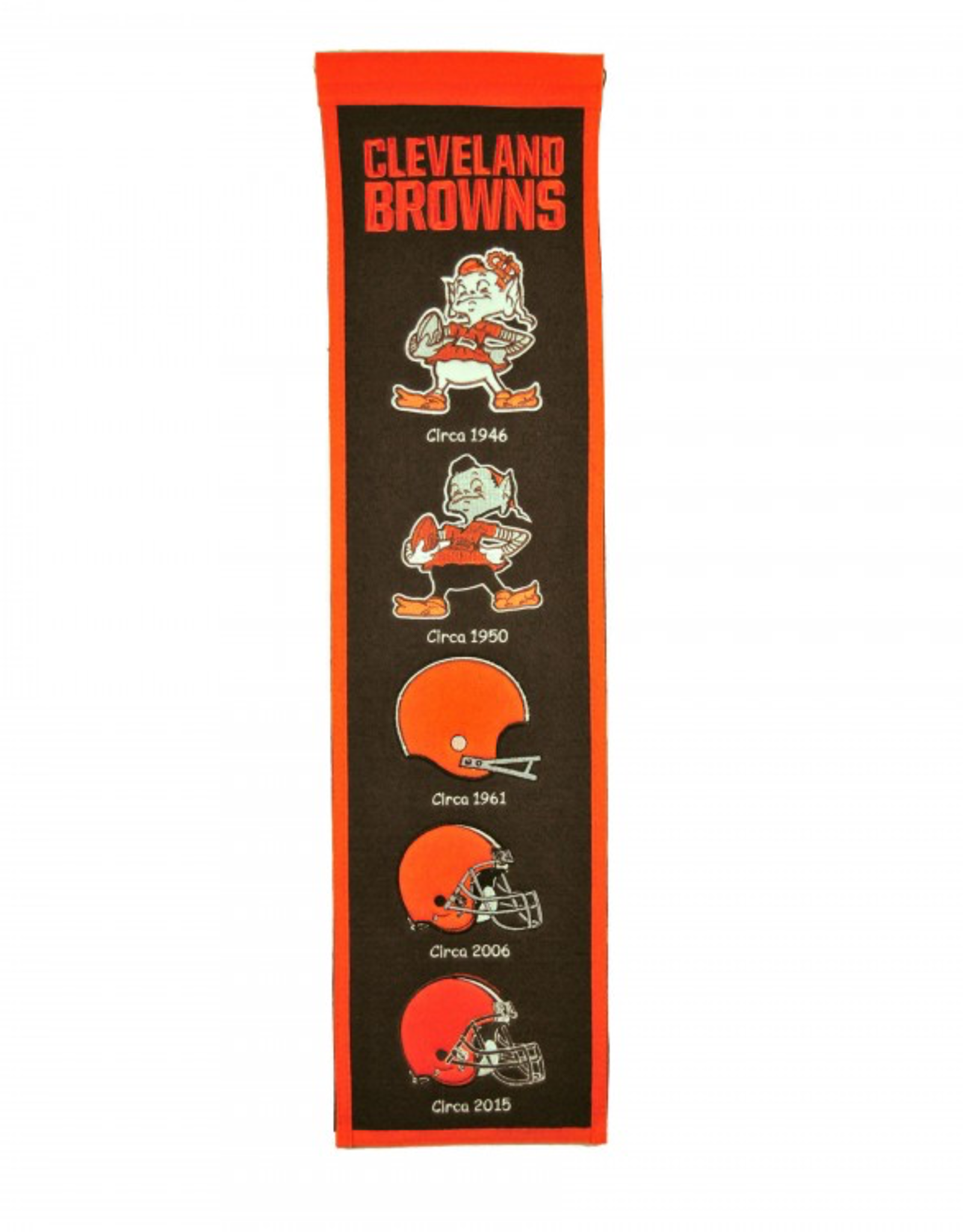 WINNING STREAK SPORTS Cleveland Browns 8x32 Wool Heritage Banner