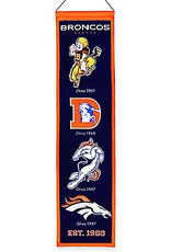 WINNING STREAK SPORTS Denver Broncos 8x32 Wool Heritage Banner