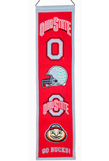 WINNING STREAK SPORTS Ohio State Buckeyes 8x32 Wool Heritage Banner