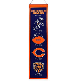 WINNING STREAK SPORTS Chicago Bears 8x32 Wool Heritage Banner