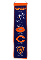 WINNING STREAK SPORTS Chicago Bears 8x32 Wool Heritage Banner