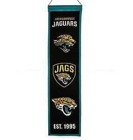 WINNING STREAK SPORTS Jacksonville Jaguars 8x32 Wool Heritage Banner