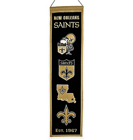 WINNING STREAK SPORTS New Orleans Saints 8x32 Wool Heritage Banner