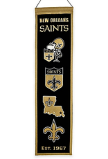 WINNING STREAK SPORTS New Orleans Saints 8x32 Wool Heritage Banner